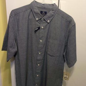 George Men's Short Sleeve Button-Down Shirt, Chambray, XL